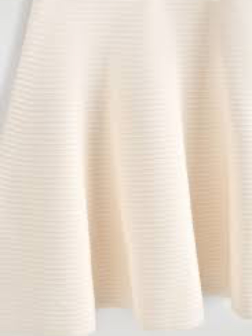Unclear Cream Velour Horizontal Ribbed Aline Skater Skirt Used Small